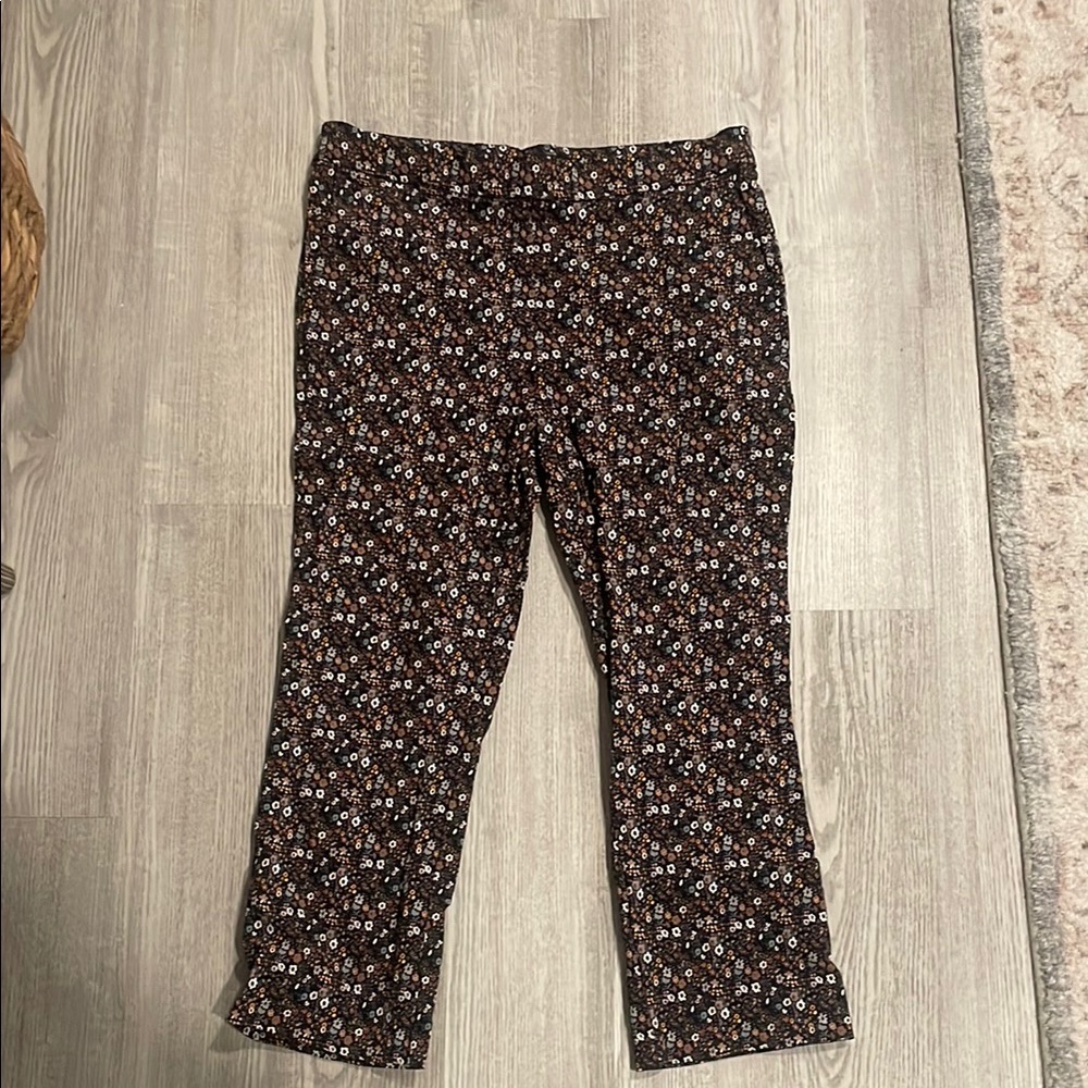Floral Work Pants in multi-colored floral
